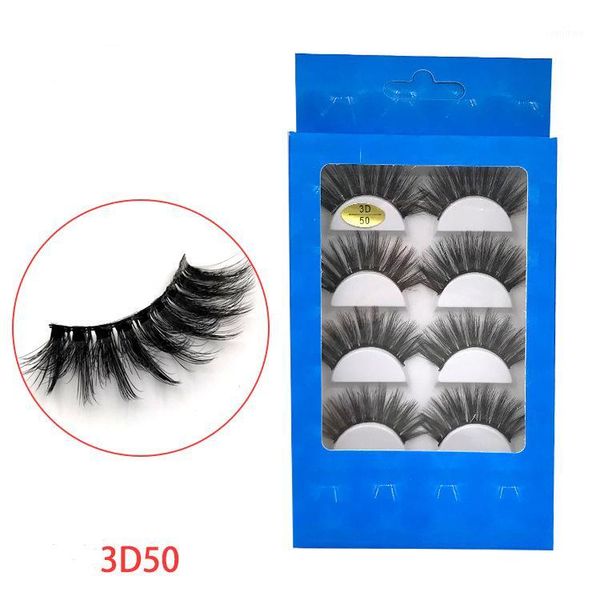 

pairs faux mink eyelashes natural cross messy 3d false lashes handmade full strip beauty essentials tools1