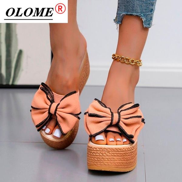 

slippers ladies platform fashion high heels outdoor beach sandals summer flip-flops large size 34-43, Black