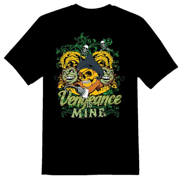 

vengeance is mine 334 black or white tee, White;black