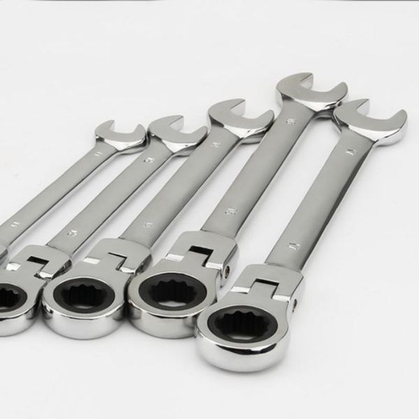 

1pcs flex-head ratcheting combination wrenches oil gear spanner flexible open end tools car repair accessories hand