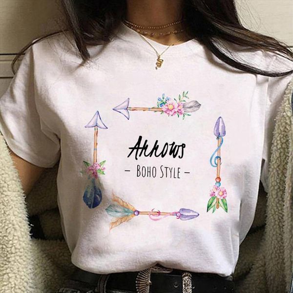 

Feather Graphic Print And Women Men T Shirt Tee Cute Ulzzang Harajuku Casual White Round Neck Summer Female, White;black