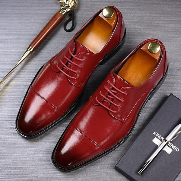 

dress shoes men formal leather business casual office luxury male breathable mens boots, Black