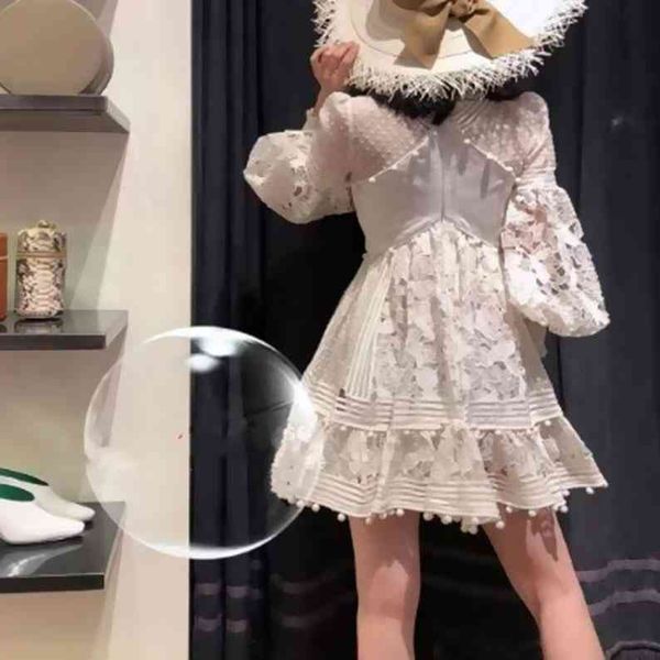

casual dresses autumn and winter long sleeves v-neck hollow lace midi dress for women above knee, mini out lantern sleeve pl9f, Black;gray