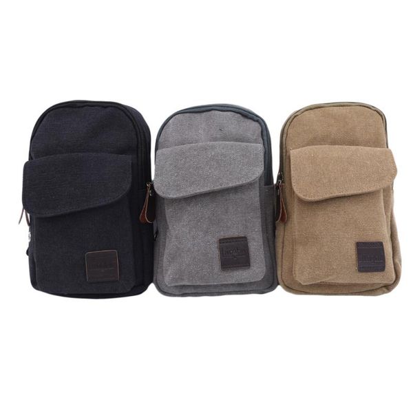 

waist bags canvas men's bag fashion vintage men crossbody chest small satchel sports multi-functional outdoor for male