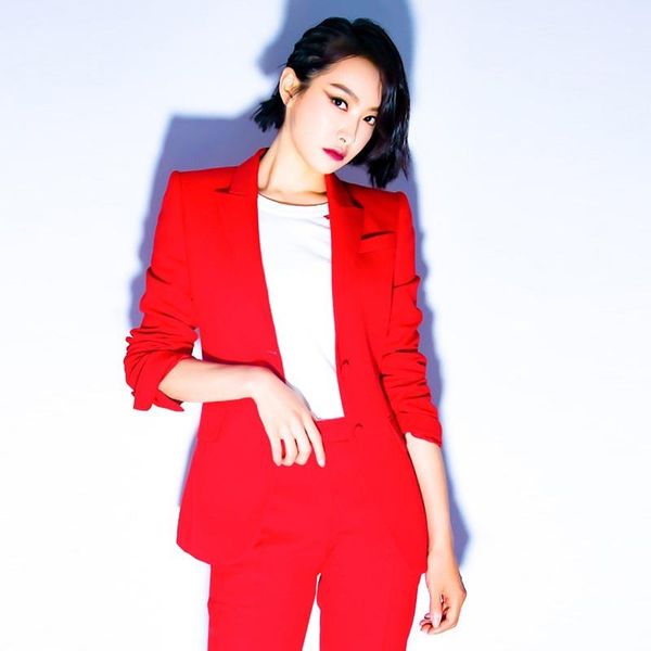 

woman suits office leisure two pieces sets solid red elegant single breasted turn-down collar blazers and pant for women women's piece, White
