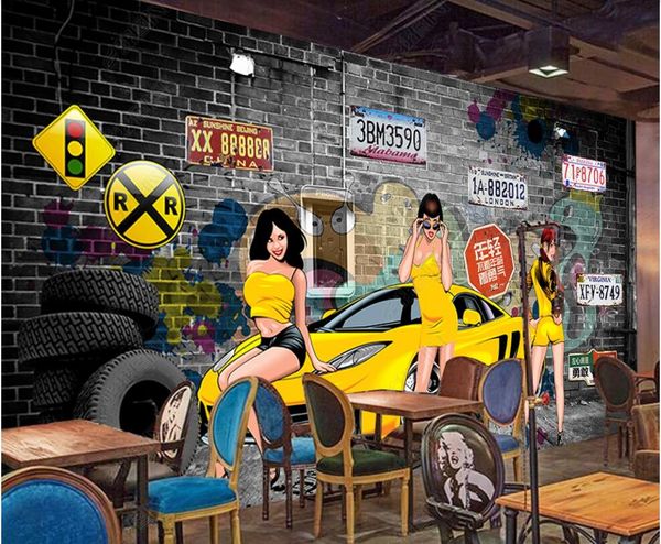 

3d wallpaper custom p hand drawn retro european car tooling home decor 3d wall murals wallpaper for walls 3 d in the living room