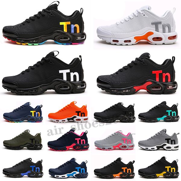

tn plus designer mens kpu shoes breathable mesh chaussures homme sports requin noir running super size eur 40-46, White;red