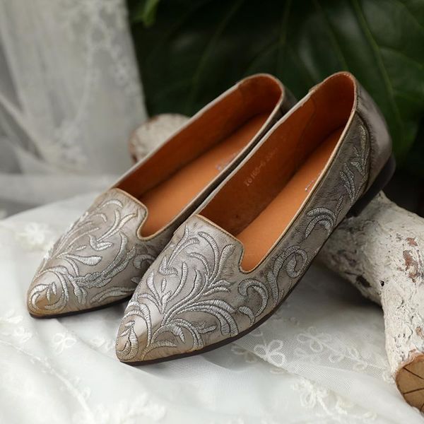 

dress shoes tayunxing handmade chinese totem genuine leather low heel women pumps personality retro comfort y8165-6, Black