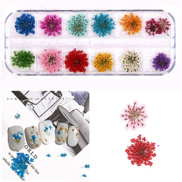 

nail art decorations natural petal dried dry flower tips wheel decoration jewelry for uv gel beauty manicure tools charms, Silver;gold