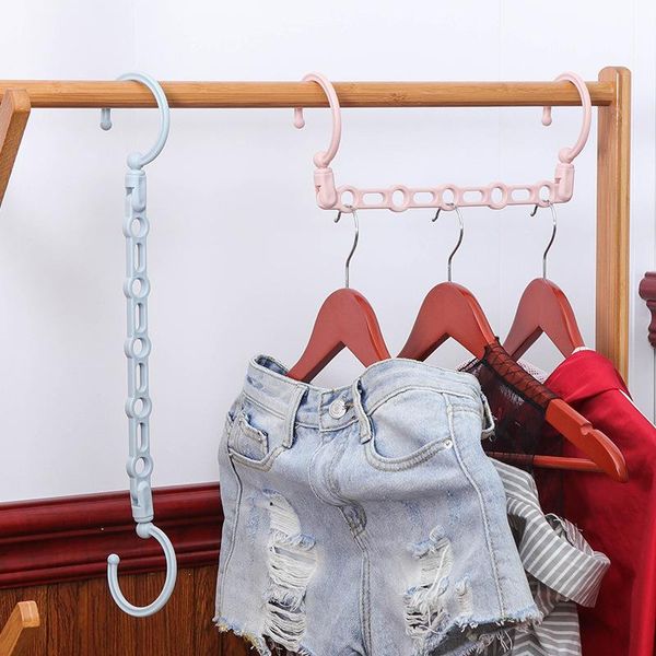 

hangers & racks portable multi-function five-hole windproof non-slip magic hanger save space wardrobe sorting drying rack storage