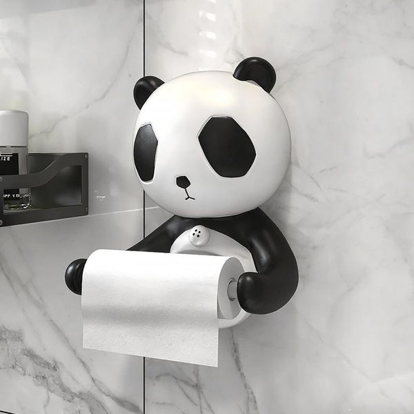 

decorative objects & figurines hht nordic panda roll tissue holder toilet pendant rack kitchen bathroom storage racks pumping paper wash tow