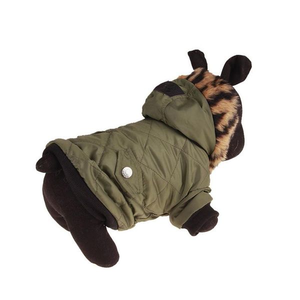 

dog apparel pet clothes winter warm coat hooded jacket small dress supplies
