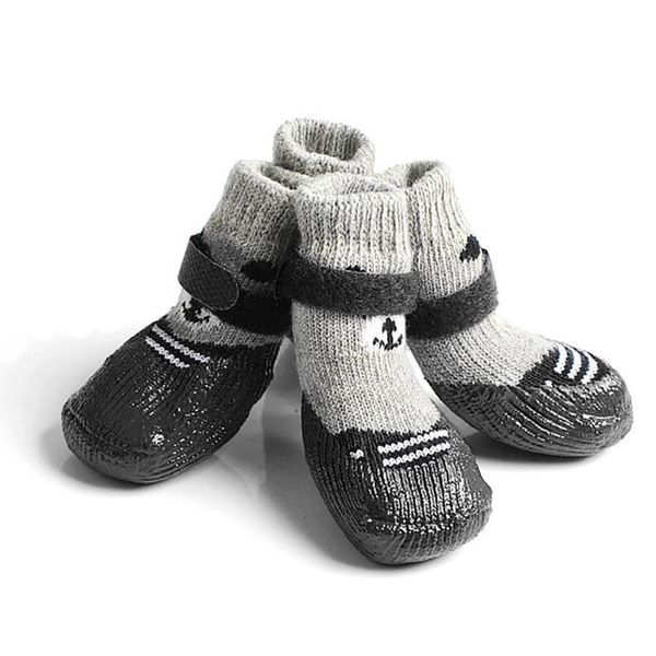 

dog apparel 2pair home strong traction control socks indoor winter with adjustable straps anti slip elastic hardwood floor wear