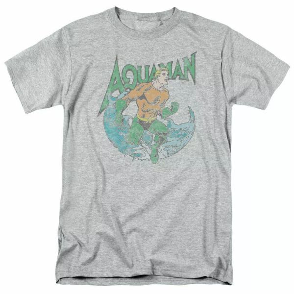 

Aquaman Marco T Shirt Mens Licensed DC Comics Tee Sport Sport Gray, White;black