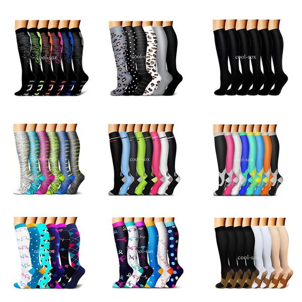 

men's socks 6/7/8 pairs/pack compression fit for sport anti fatigue pain relief knee varicose veins, Black