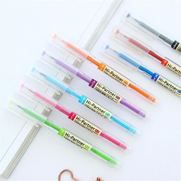 

gel pens 8pcs/set cute 0.5mm colorful ink signature kawaii stationery school office writing supplies papelaria kids gifts