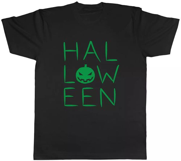 

spooky halloween green mens womens ladies tee t shirt, White;black