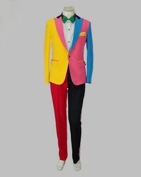 

2020 party dress custom made mens suit for wedding prom dress groom wear irregular color suits 2 pieces suit, Black