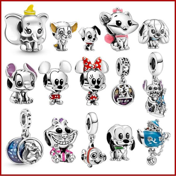 

other 100% 925 sterling silver micky charms princess fit original bracelet diy jewelry making fashion christmas gift