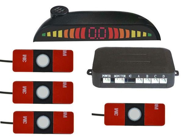 

car rear view cameras& parking sensors 13mm led sensor auto reverse backup system 4 pcs flat