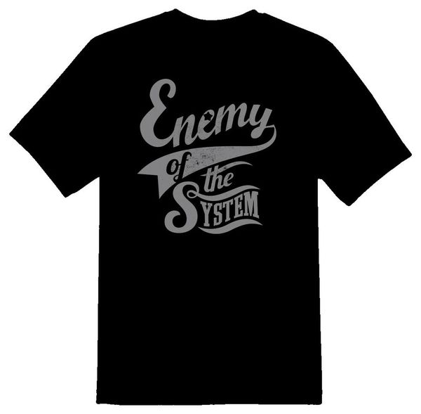 

enemy of the system black or white tee shirt, White;black