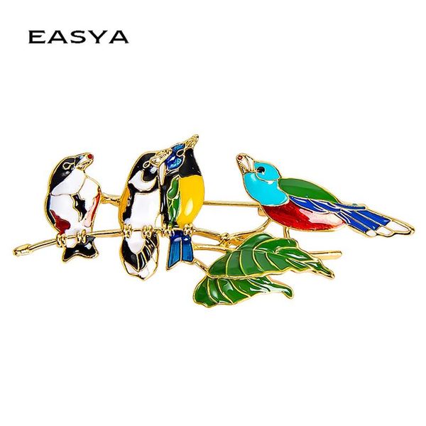 

pins, brooches easya magpie men women's alloy bird branch brooch pins suits dress banquet gift, Gray