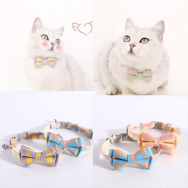 

dog collars & leashes 2021 adjustable cat bow tie neck pet puppy bows supply collar for kitten accessories