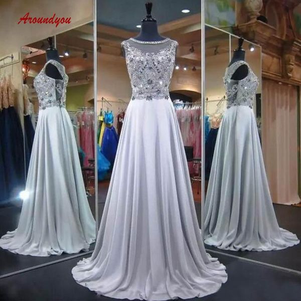 

party dresses grey luxury long evening crystals sequin plus size women ladies formal gown, White;black