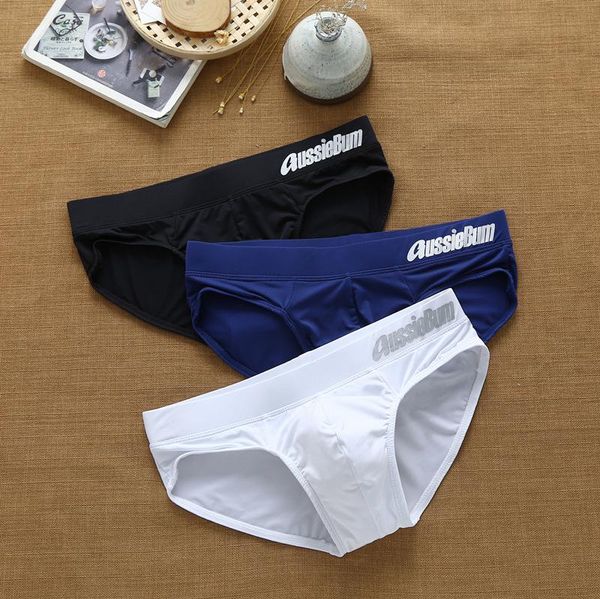 

men's shorts briefs milk silk low waist elastic stereo comfort, White;black