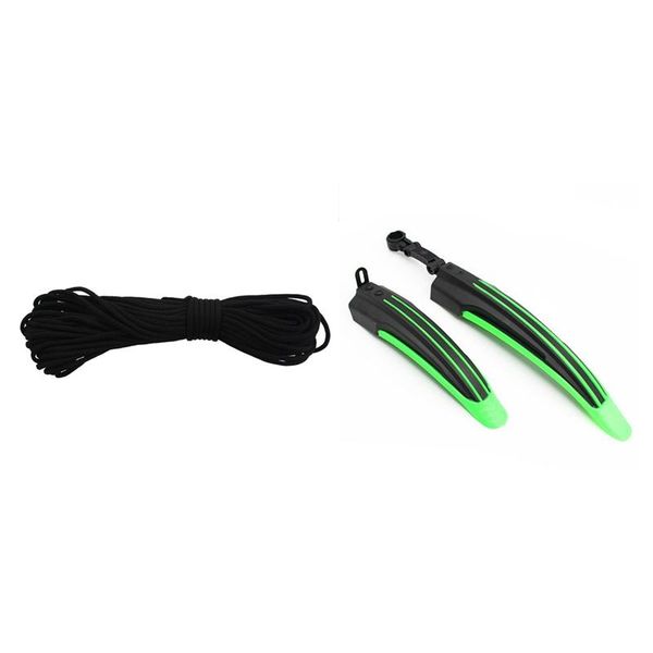 

pcs rope 5mm diameter cord black tent & 2 mountain bike bicycle cycling front rear mudguard outdoor gadgets