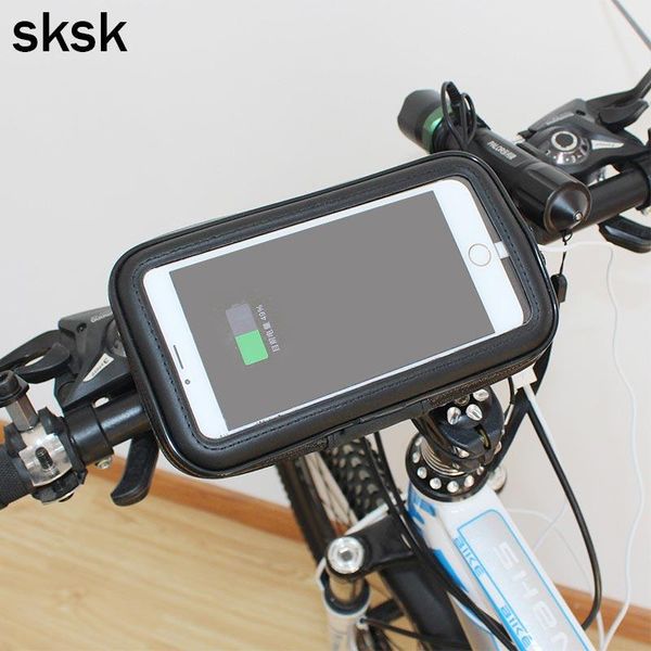 

cell phone mounts & holders sksk bike motor waterproof holder sport case for note2 6s 7 8 8plus motorcycle bicycle bag