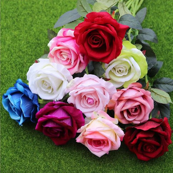 

melsnajsd 10cm high simulation flannel artificial rose wedding decoration home party diy accessories decorative flowers & wreaths