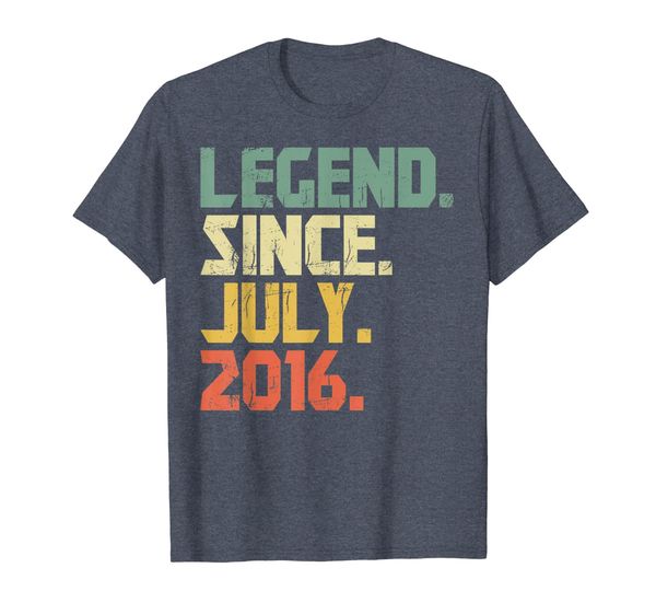 

legend since july 2016 t-shirt gift born in 2016 shirt gift, White;black