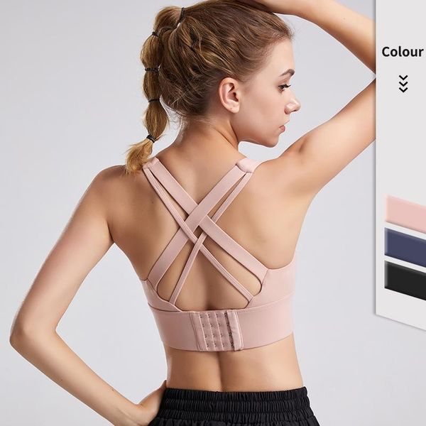 

sports underwear for women running yoga vest shockproof huddle shape fitness bra back outfit