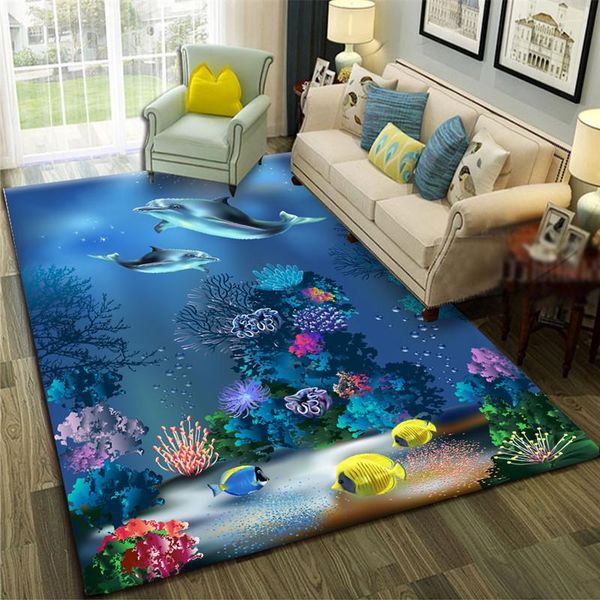 

carpets undersea 3d landscape carpet living room bedroom area rugs for kids modern table mat sofa bedside home fish floor rug