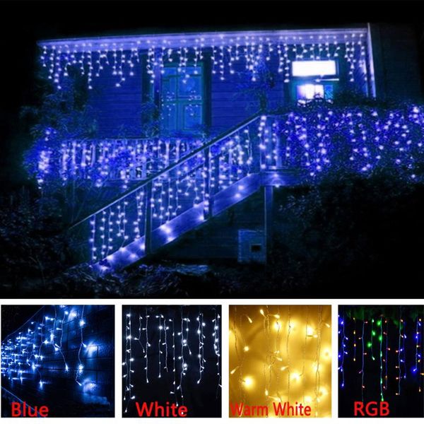 

strings 5m christmas led curtain icicle string light droop 0.4-0.6m party garden stage outdoor waterproof decorative fairy