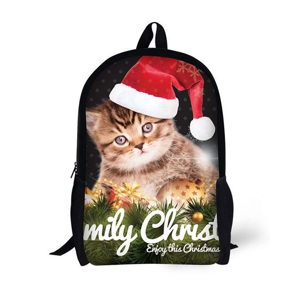 

backpack christmas design 17 inch leisure teenager boys girls daily school bags men women work use double shoulder backpacks