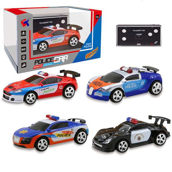 

electric/rc car mini remote control 1:58 charging light music four way simulation electric police car children's racing toy men's