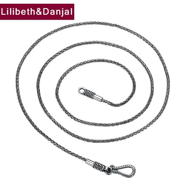 

chains weave rope chain creative buckle necklace pendant pure 925 sterling silver fashion jewelry women men 2021 n11