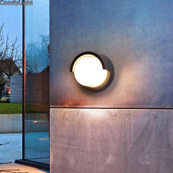 

circular outdoors retro waterproof wall lamp vintage villa garden house courtyard porch lights led sconces doorway outside outdoor lamps