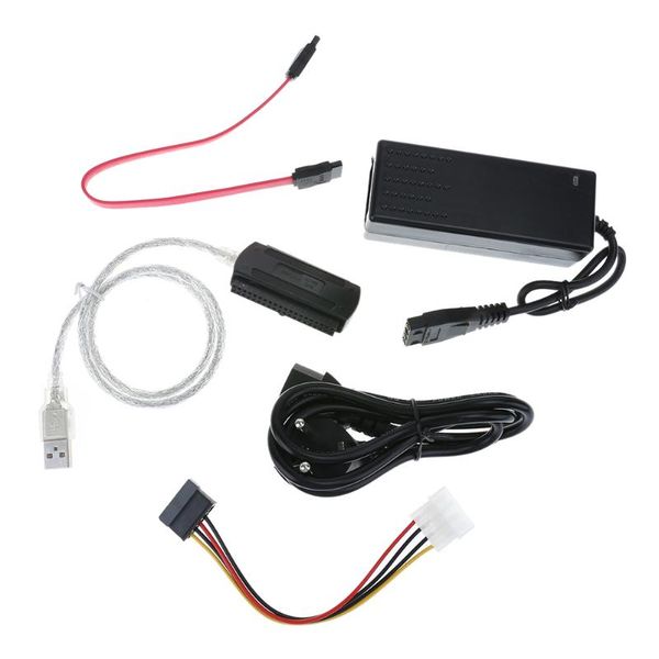 

sata/pata/ide drive to usb 2.0 converter cable for hdd with external power adapter supports os installation via cd computer cables & connect