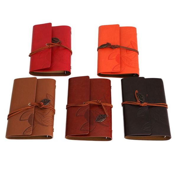 

sketchbook vintage notebook diary string leaf leather cover paper journal book x3ue notepads, Purple;pink