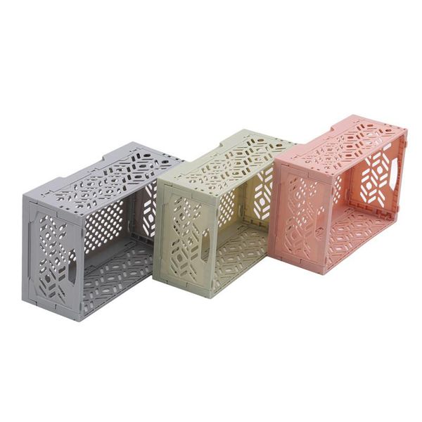 

storage baskets foldable bags plastic deskcontainer box underwear cosmetic organizer home use basket