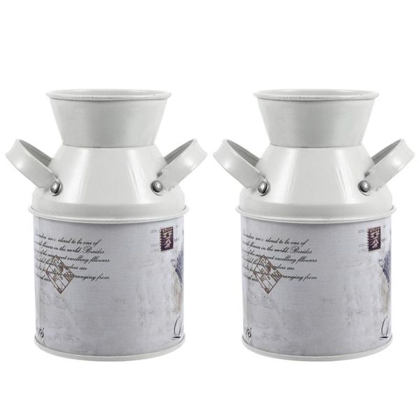 

vases 2pcs country vase vintage iron flower el plant pots decor