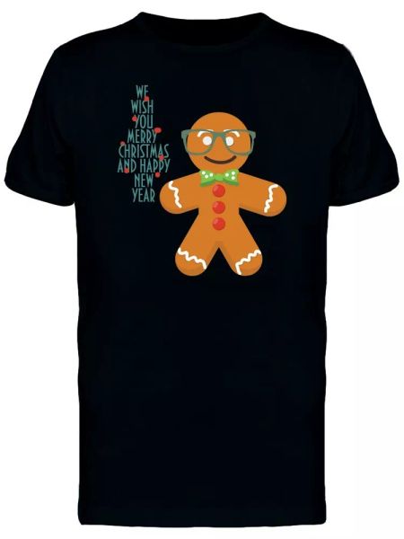 

Hipster Gingerbread Man Tee Men's -Image by Shutterstock, White;black