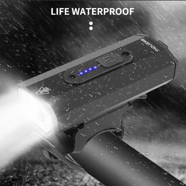 

bike lights 400 lumen 2x t6 led cycling bicycle front light lamp usb rechargeable accessories