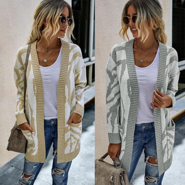 

long cardigan sweaters open front sweater women ribbed cuffs hem womens color block stretchy women's knits & tees, White