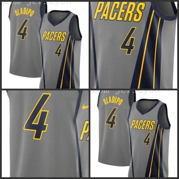 

indiana pacers men 4 oladipo retro basketball jersey, Black