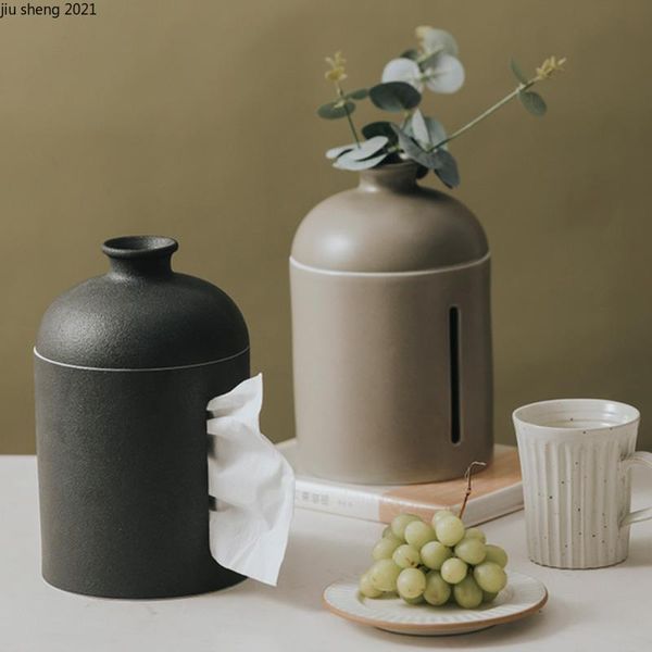 

vases european ceramic vase creative tissue box deskflower arrangement room table multi-function floral home ornaments