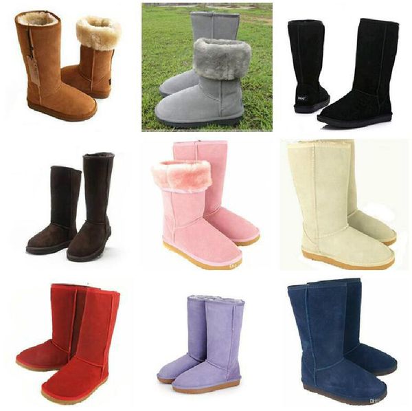 Hohe Qualität 2022 WGG Damen klassische hohe Stiefel Damen Schneestiefel Winterlederschuhe US-GRÖSSE 5---13